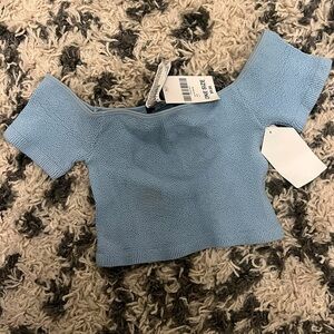 Forever 21 light blue top. One size. Stretchy. Brand new.
